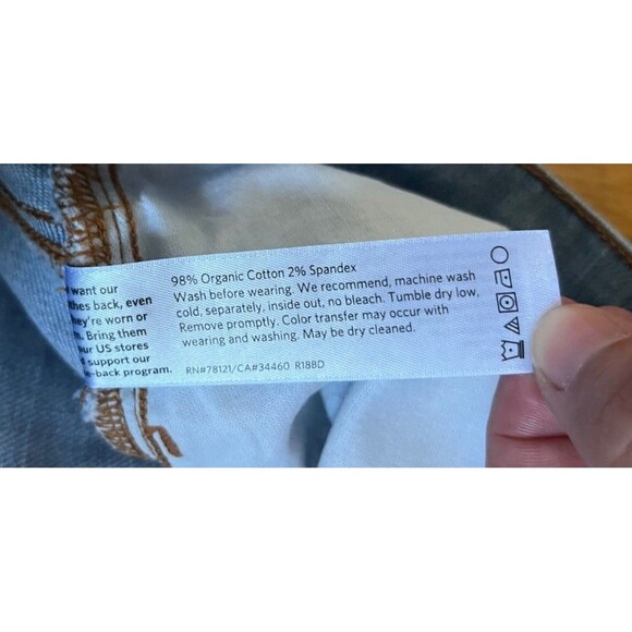 Eileen Fisher Light Wash Straight Leg High Waist Jeans Size 12 Petite - Picture 4 of 7